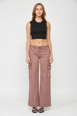Mid Rise Utility Wide Leg