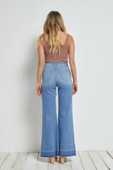 SUPER HIGH-RISE BELTED WIDE FLARE