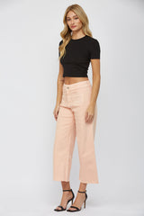 Cropped Wide Leg With Front Pocket