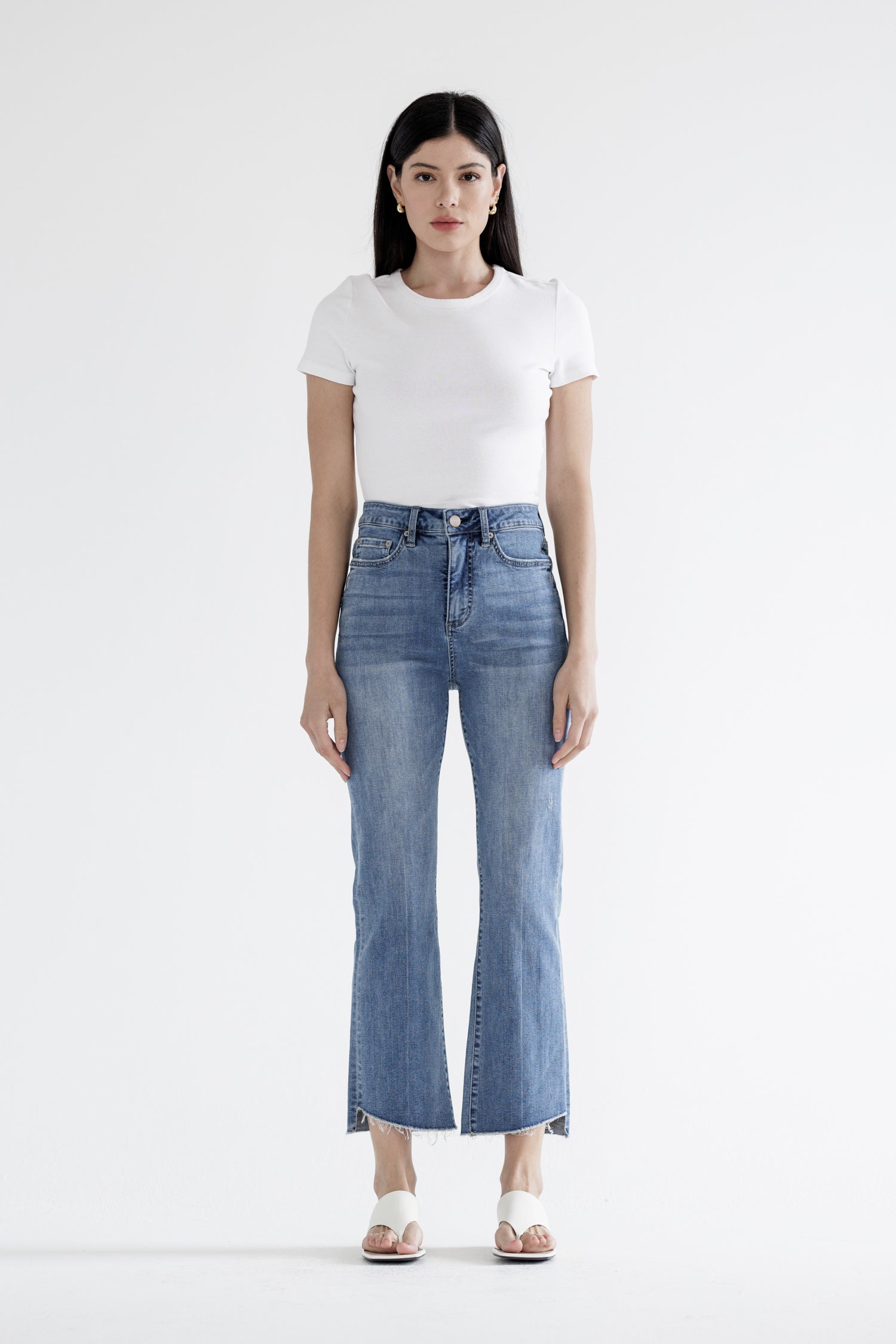 Mica Denim Super High Rise Bootcut Crop - Tummy Tuck Secondary image
