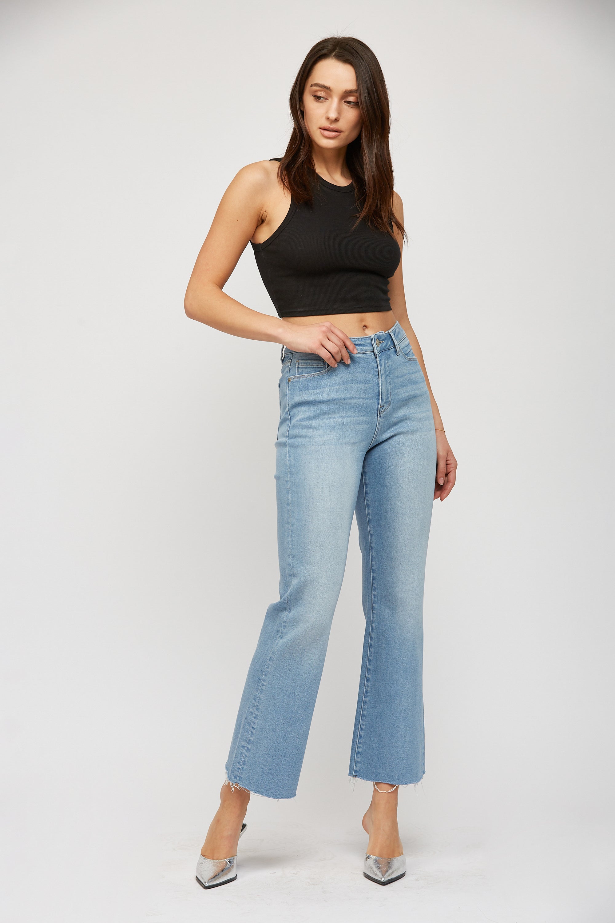 Mica Denim High Rise Cropped Flare - Tummy Tuck Secondary image