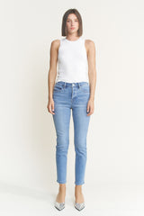 HIGH RISE EASY SKINNY BUTTON UP  - TUMMY TUCK