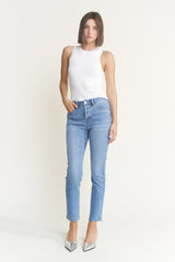 HIGH RISE EASY SKINNY BUTTON UP  - TUMMY TUCK