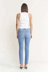 HIGH RISE EASY SKINNY BUTTON UP  - TUMMY TUCK