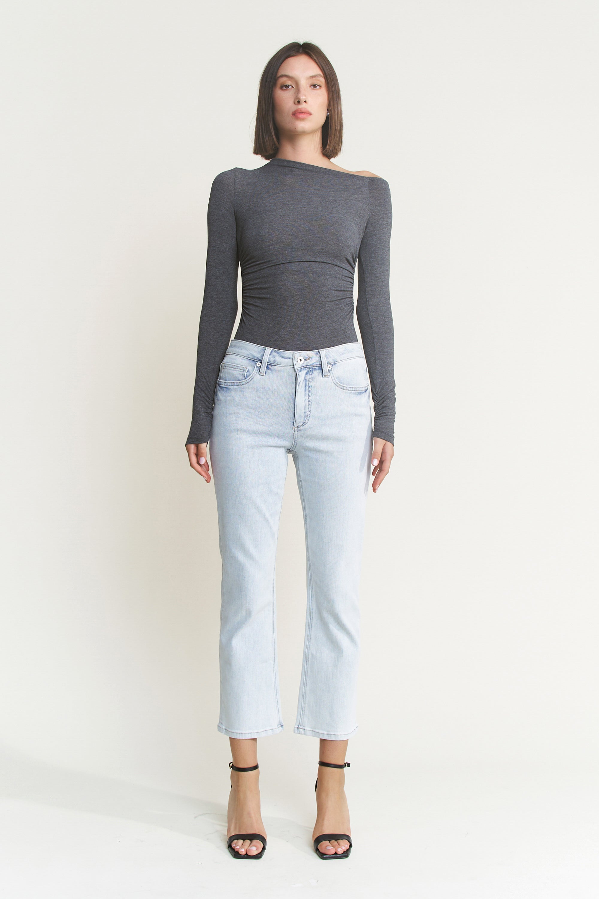 Mica Denim High Rise Crop Straight Jeans - Tummy Tuck Secondary image