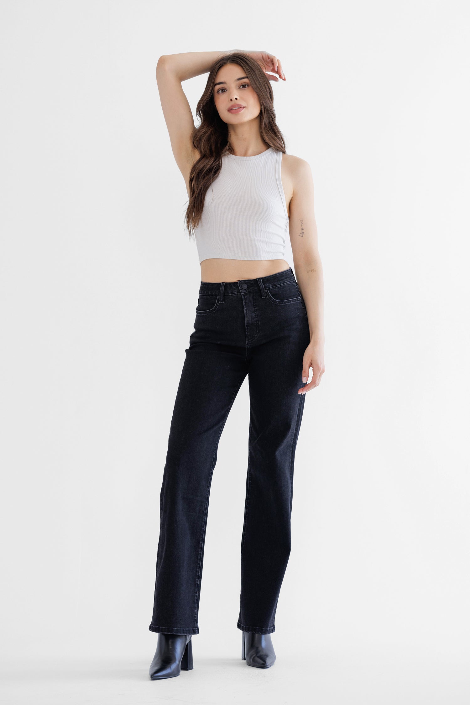 Mica Denim Super High Rise Wide Leg - Tummy Tuck Secondary image