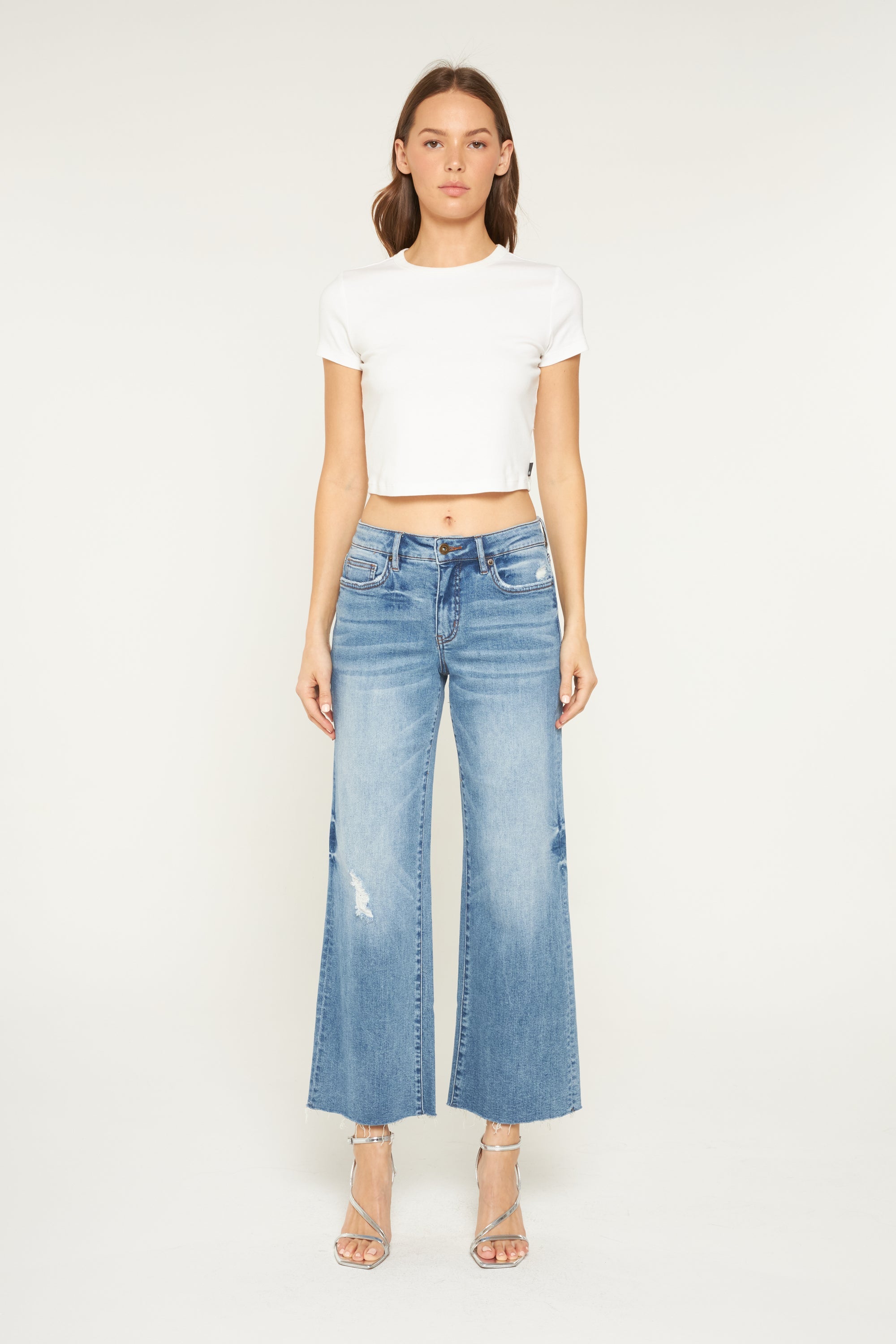 Mica Denim Mid Rise Wide Leg - Tummy Tuck Secondary image