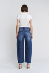 Super High Crop Barrel-leg - Tummy Tuck Adjustable Waist