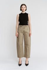 Super High Crop Barrel-leg - Tummy Tuck Adjustable Waist