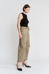 Super High Crop Barrel-leg - Tummy Tuck Adjustable Waist