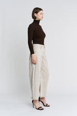 Super High Crop Barrel-leg - Tummy Tuck Adjustable Waist