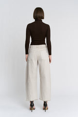 Super High Crop Barrel-leg - Tummy Tuck Adjustable Waist