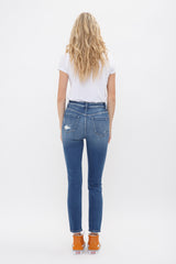 High Rise Crop Skinny With Step Hem